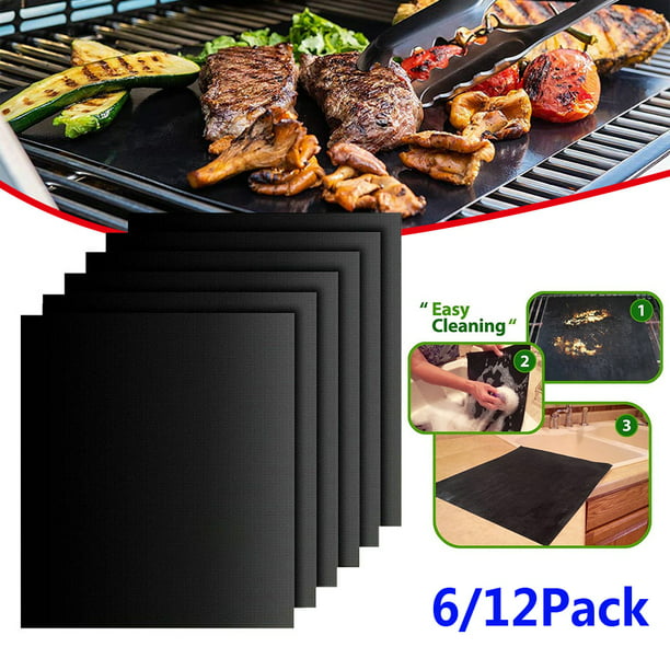 Non-stick Easy Reusable Heat Resistant BBQ Grill Cooking Meat Sheet Mat Pad Tool